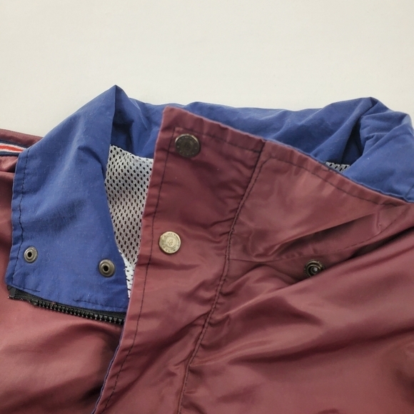 Vtg Fubu Windbreaker Track Jacket Mens 2XL Maroon Mesh Lined Zip-Up 90 Hip Hop - Picture 8 of 12